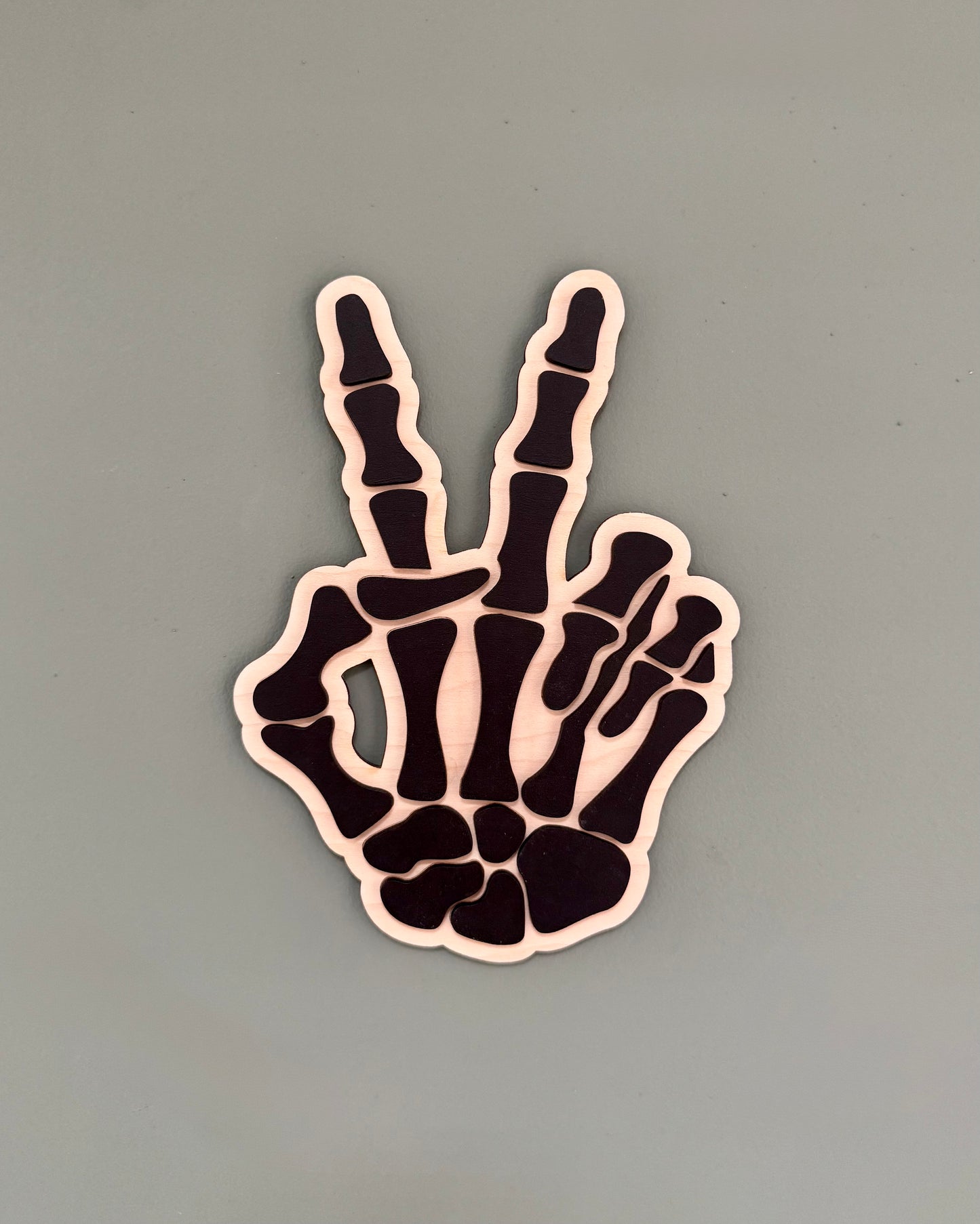 Skeleton Peace Sign