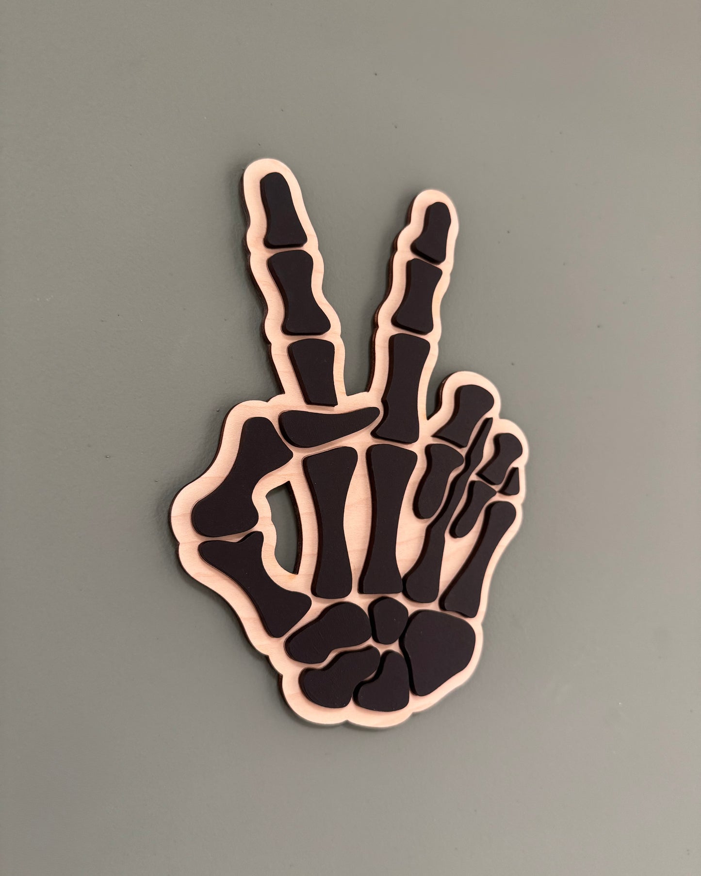 Skeleton Peace Sign