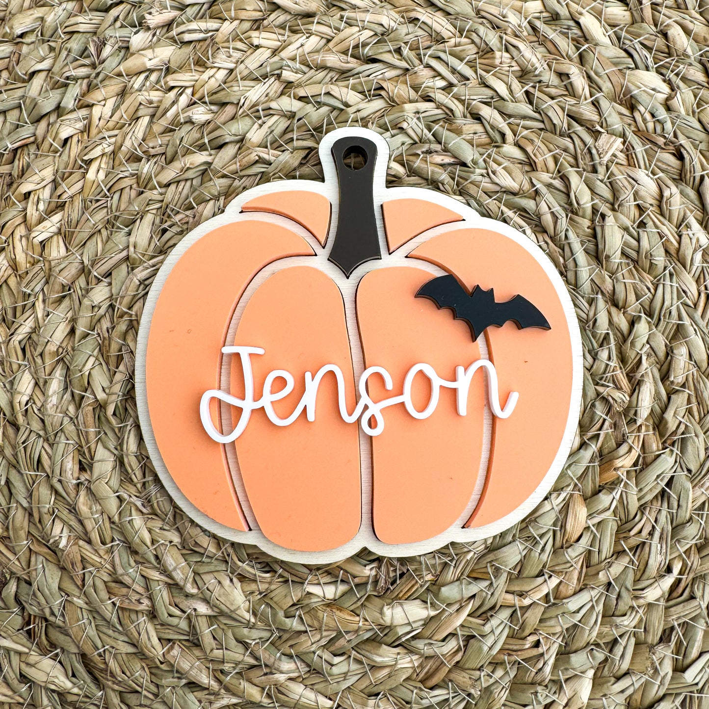 Personalised Pumpkin Halloween Tag