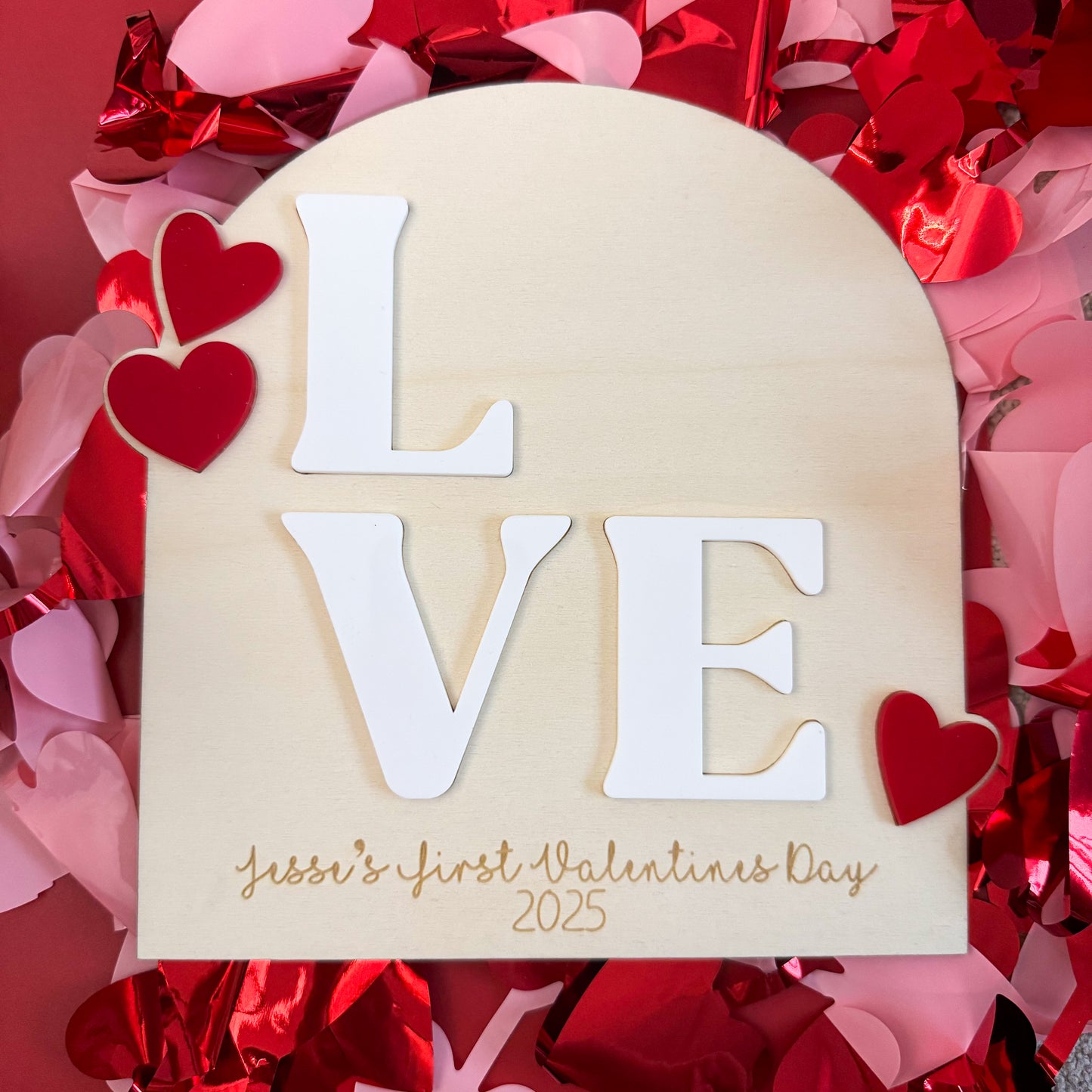 Personalised LOVE Handprint Valentine Plaque