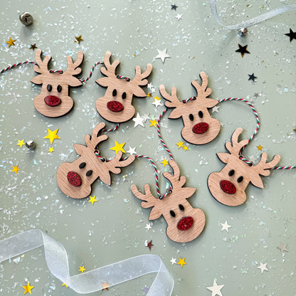 Wooden Reindeer Garland