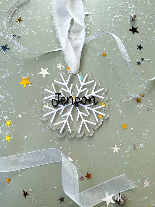 Personalised Snowflake Tag