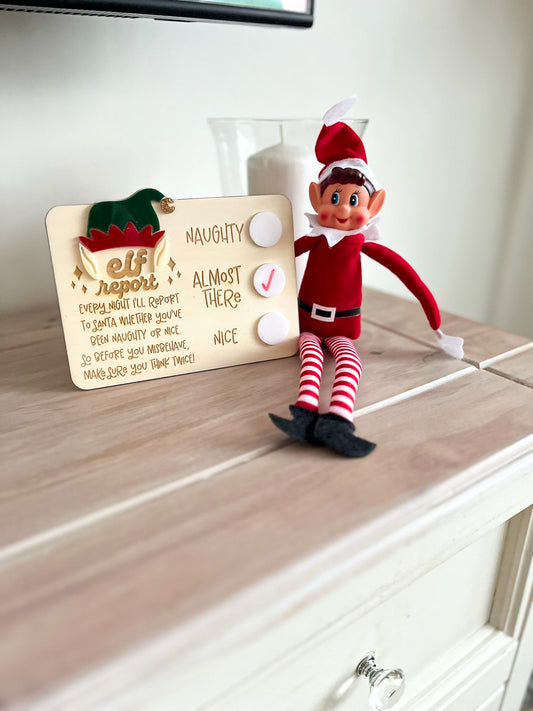 Naughty Elf Report Card