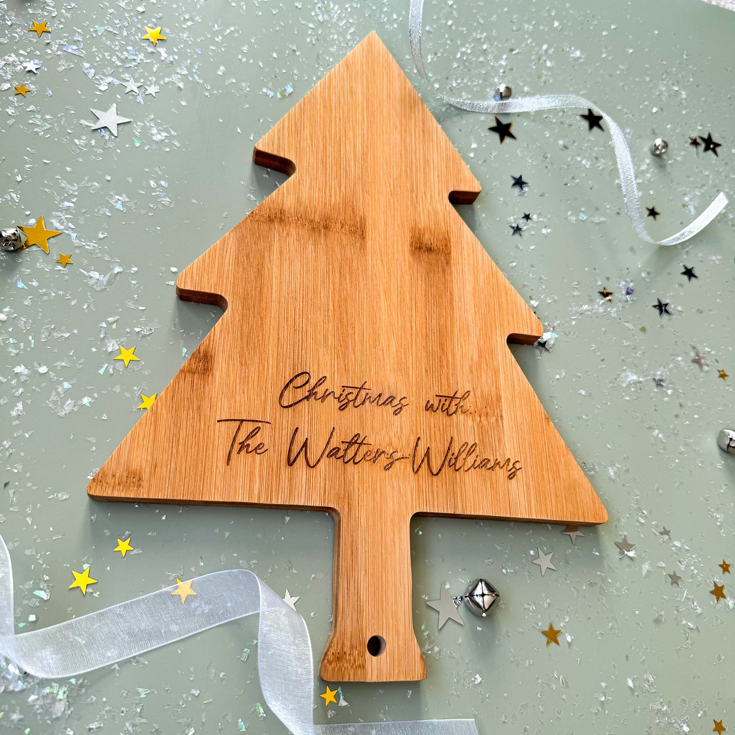 Personalised Christmas Tree Serving Board