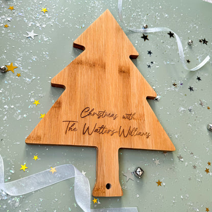 Personalised Christmas Tree Serving Board