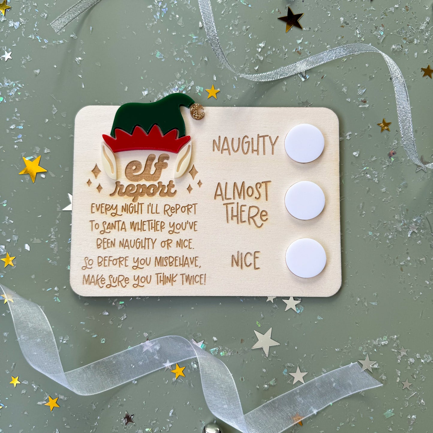 Naughty Elf Report Card