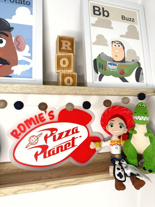 Pizza Planet Acrylic Wall Sign