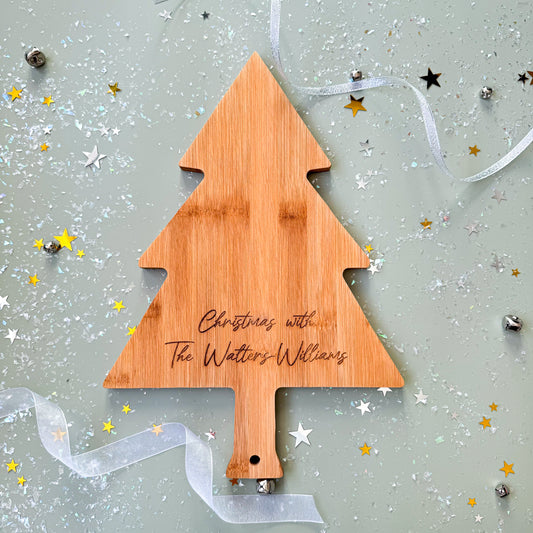 Personalised Christmas Tree Serving Board