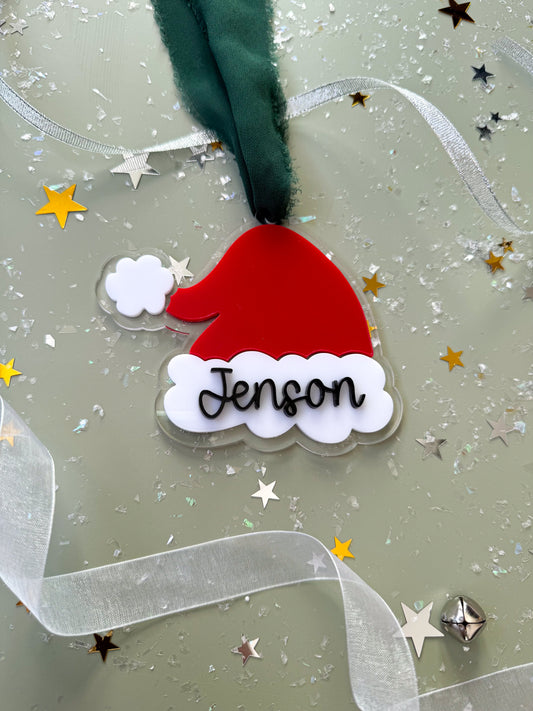 Personalised Santa Hat Tag