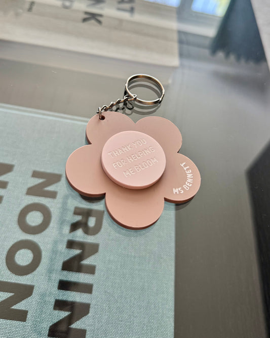 Personalised Thank You Teacher Keyring