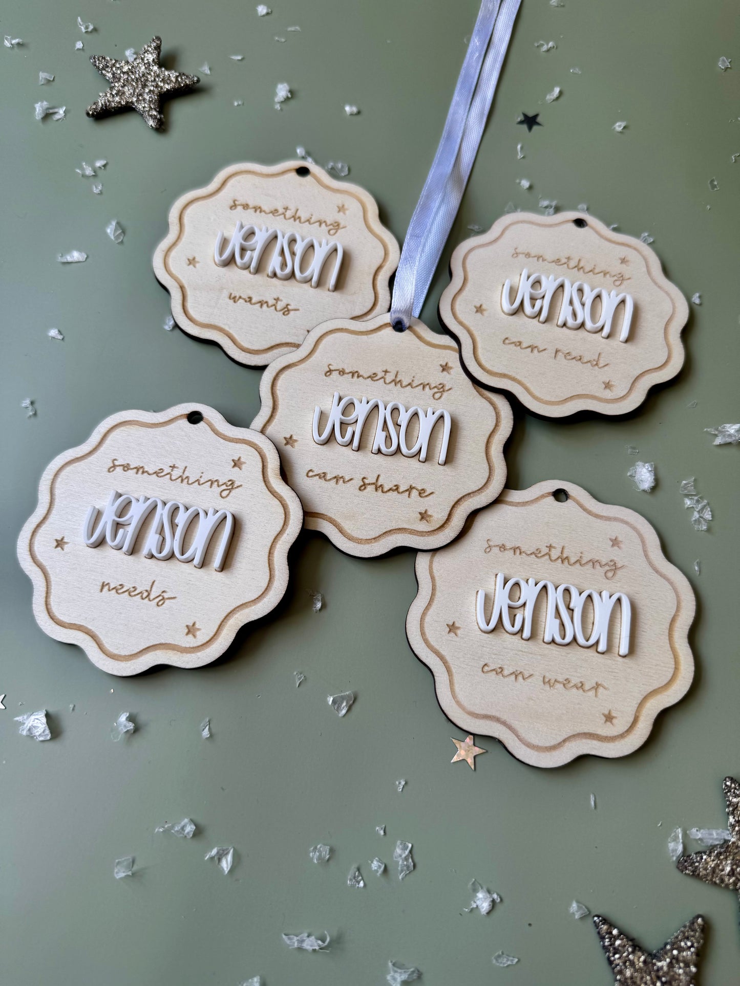 Set of 5 Personalised Mindfulness Gift Tags