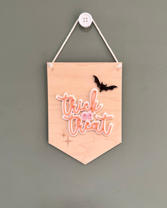 Trick or Treat Hanging Pennant