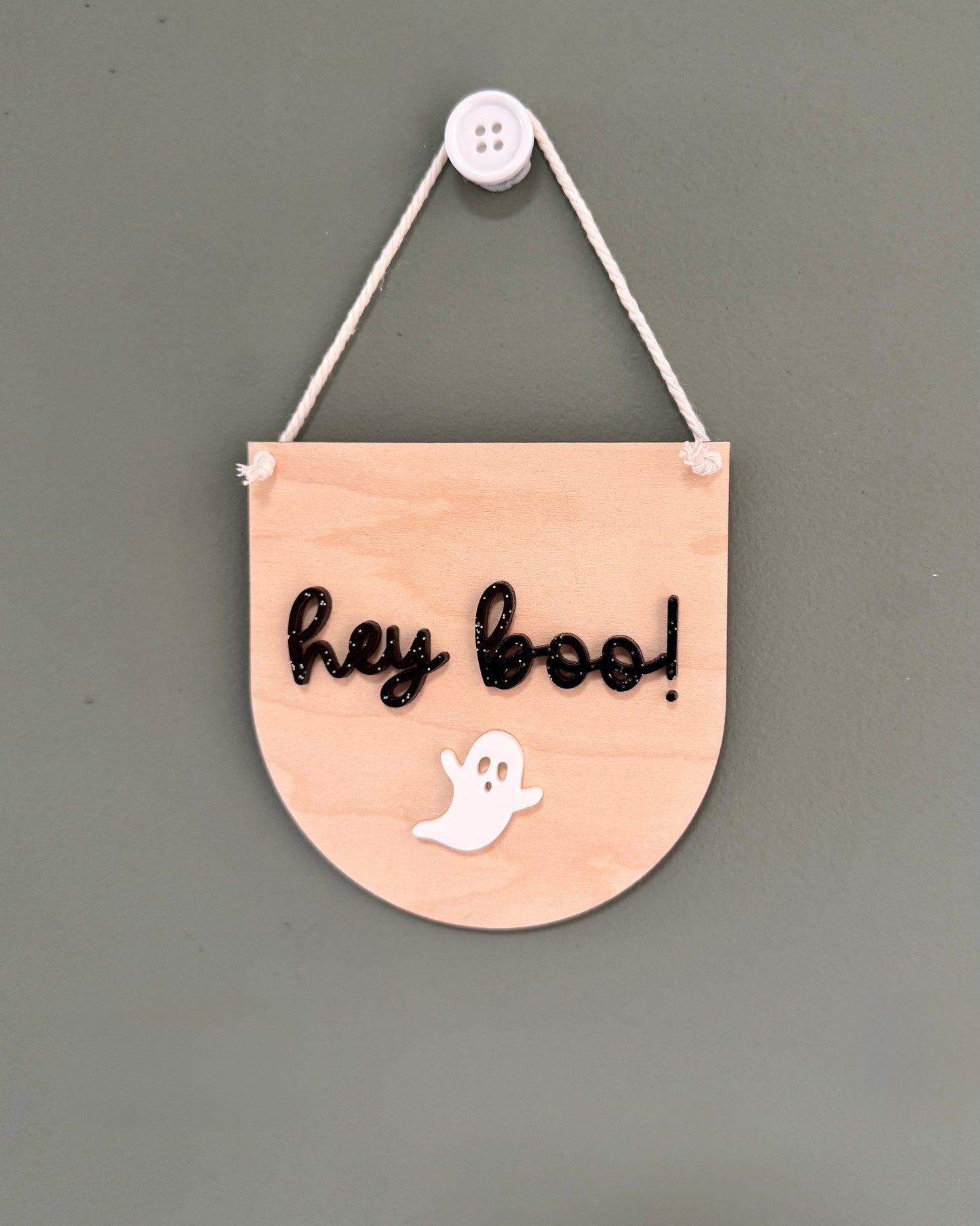 Hey Boo! Mini Hanging Pennant