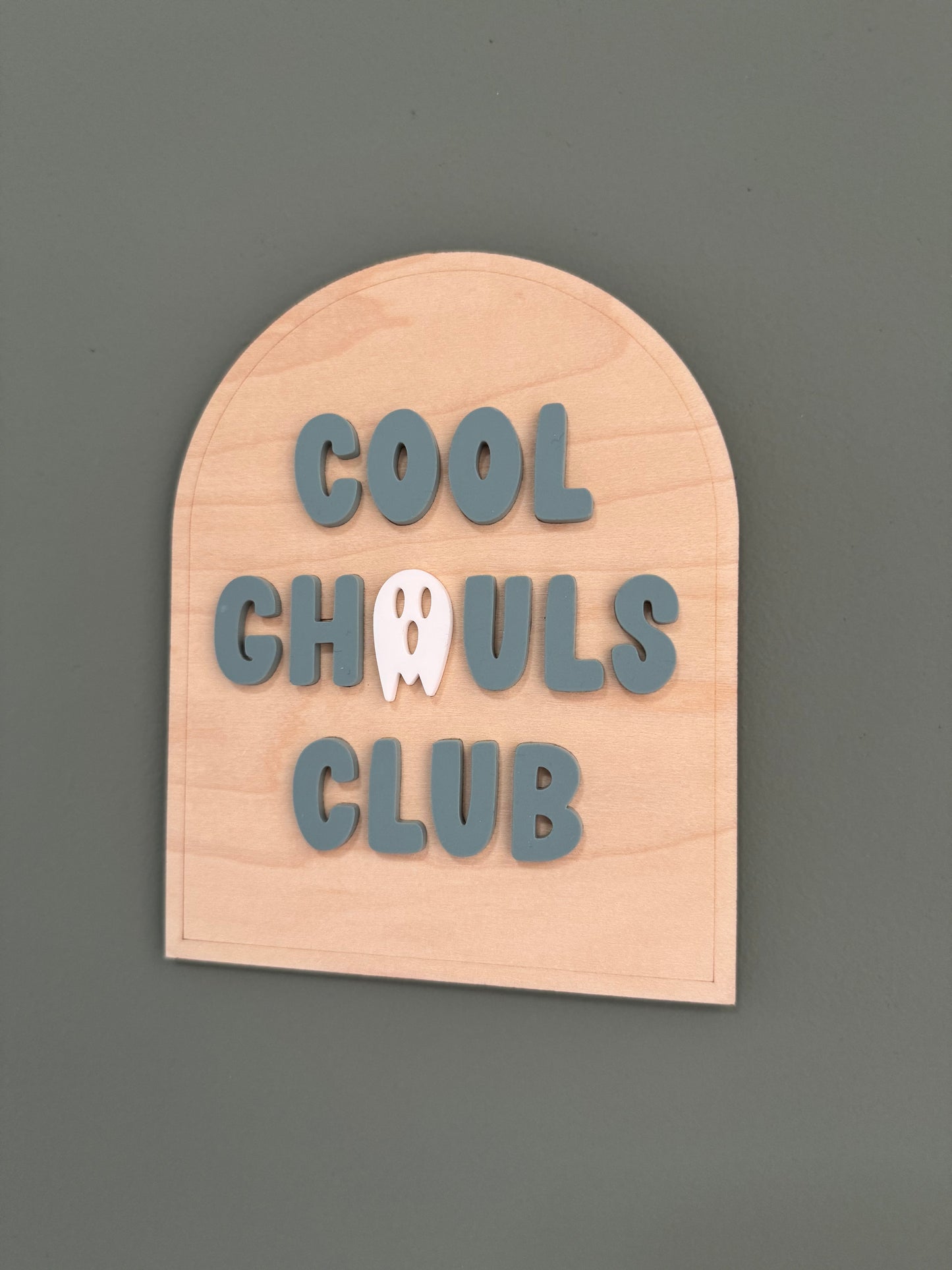 Cool Ghouls Club Plaque