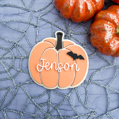 Personalised Pumpkin Halloween Tag
