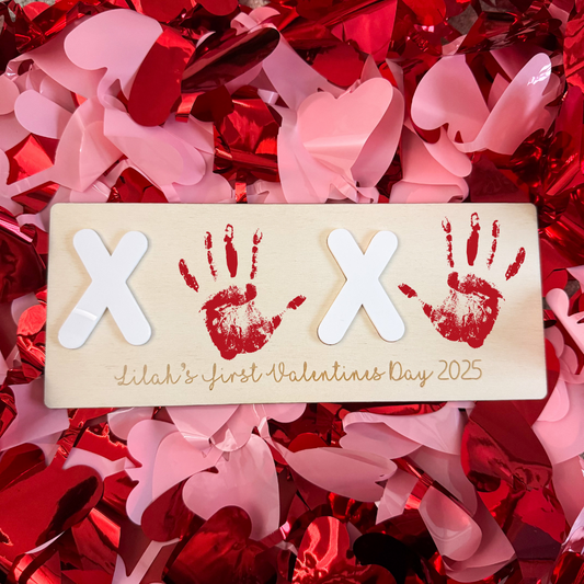 Personalised xoxo Valentines Handprint Plaque